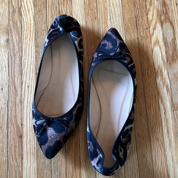 J.Crew Gemma Leopard Print Pointy Toe Flats Size 8.5 - Picture 9 of 9
